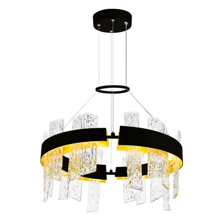 Cwi Lighting Guadiana 24 in LED Black Chandelier 1246P24-101-A